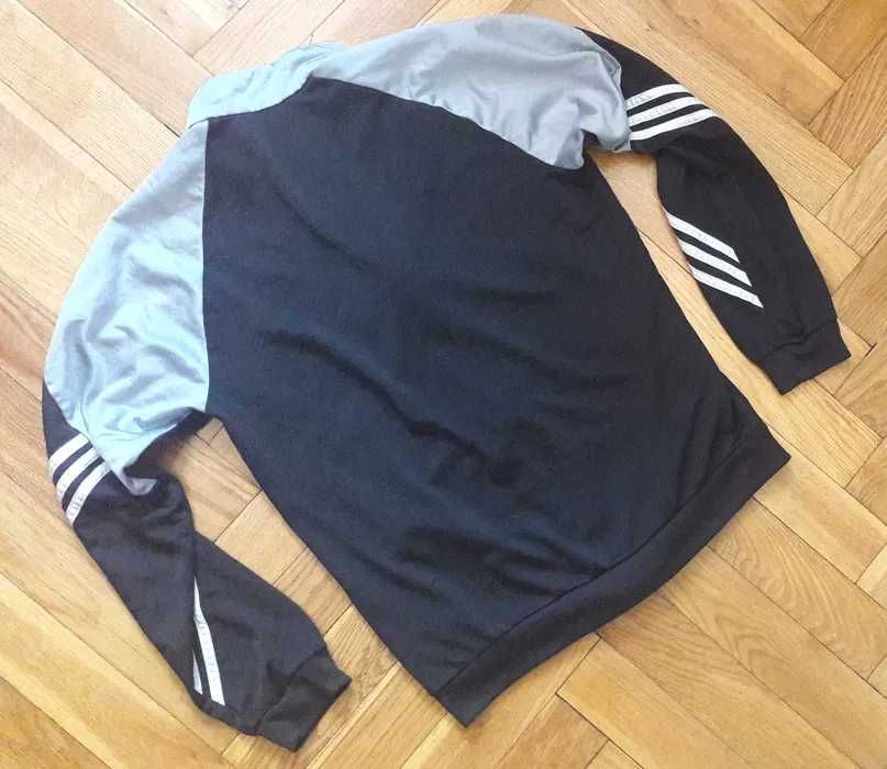 Szaro czarna rozpinana bluza Adidas M