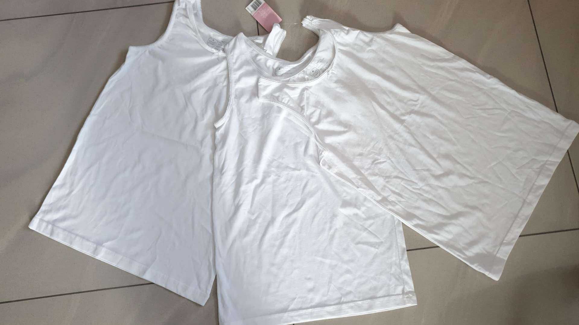 Nowy 3 pak koszulek dla dziewczynki w rozmiarze 146/152