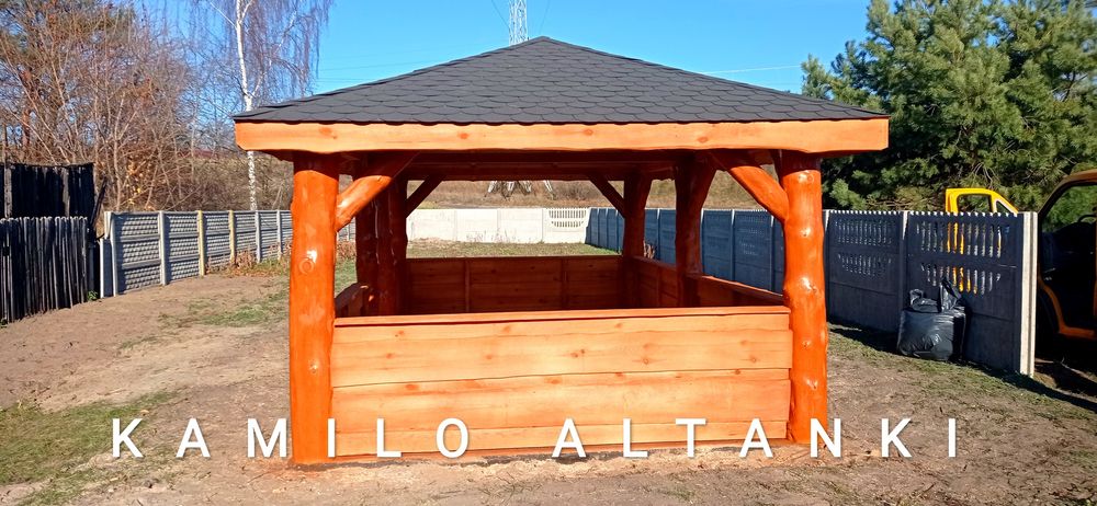 Altanka altanki altany ogrodowe na grubym balu