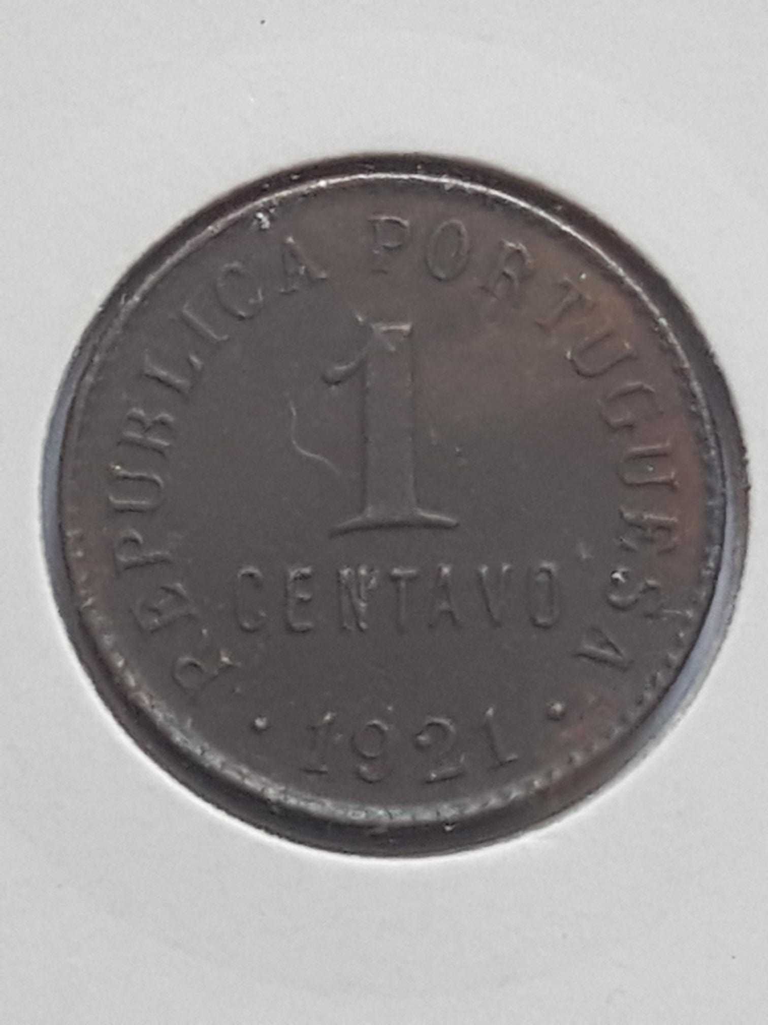 Moeda 1 Centavo Bronze 1921 República (MBC+)