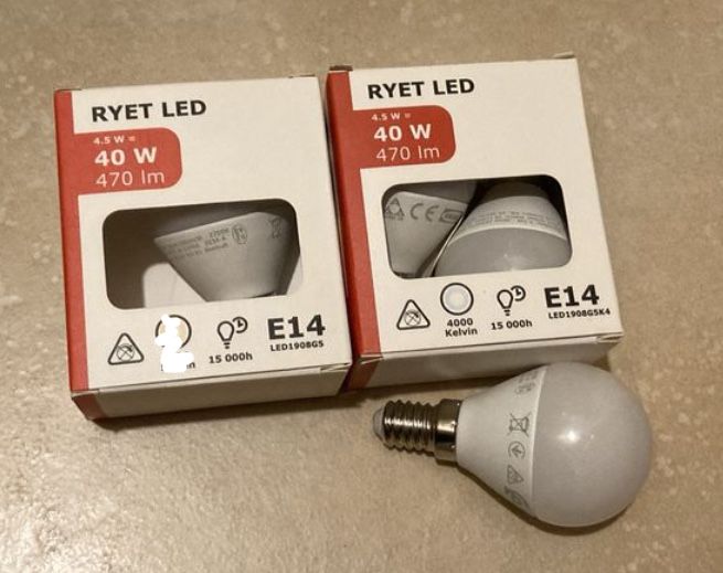 Żarówki LED IKEA Ryet E14 470 lumenów 4000K