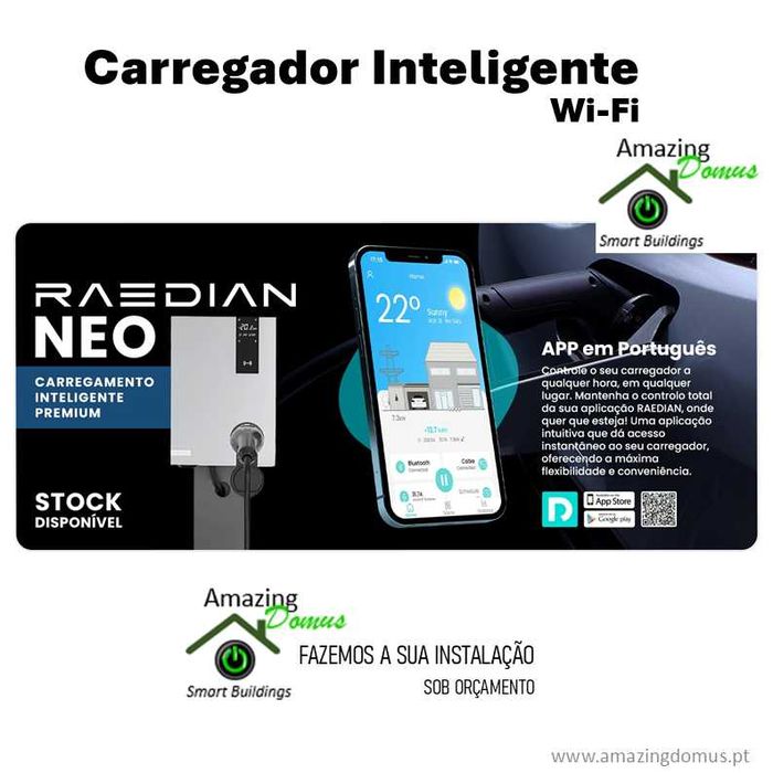 Carregador Carro Monofásico Wallbox para Veículos Elétricos PREMIUM