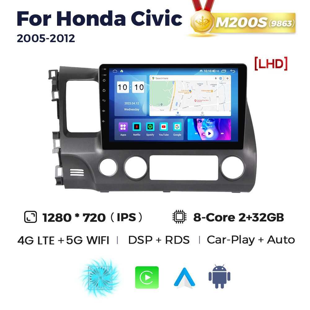 Штатна магнітола Honda Civic android GPS навігація Хонда Цивик