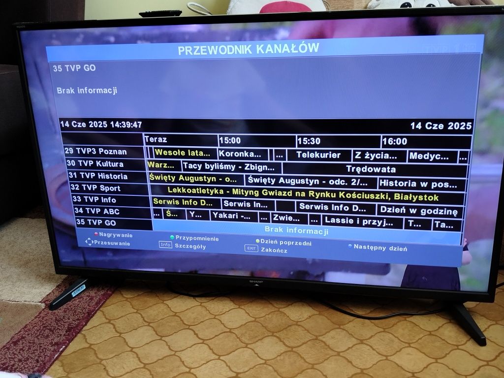 Tv LED Sharp 40 cali DVB-T 2 Hewc