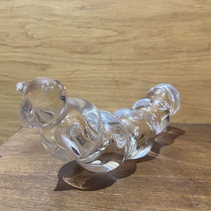 Cristal lagarta da Vilca assinada por Mario Drogi worm estatua crystal