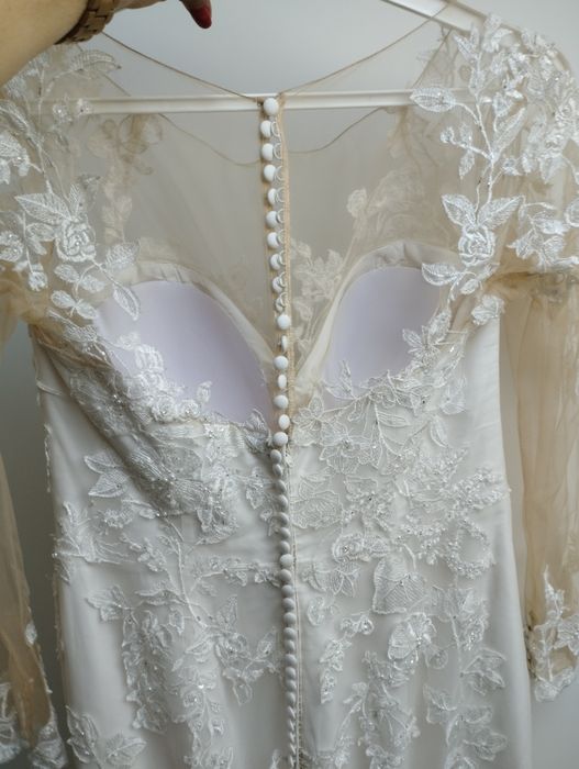 Sincerity suknia ślubna z trenem kolor ivory, nude 40-42