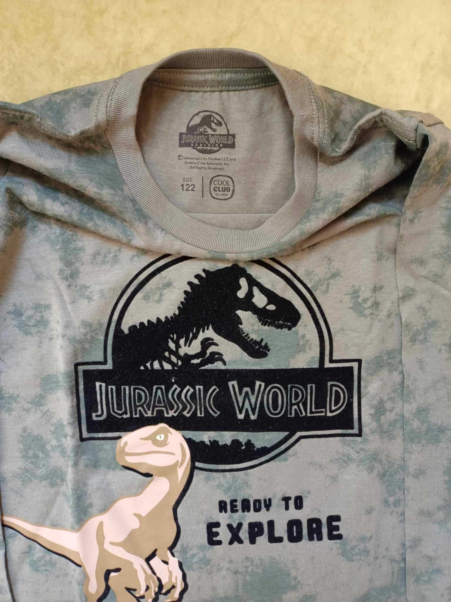 Bluzka chłopięca z długim rękawem z motywem Jurassic World, NOWA
