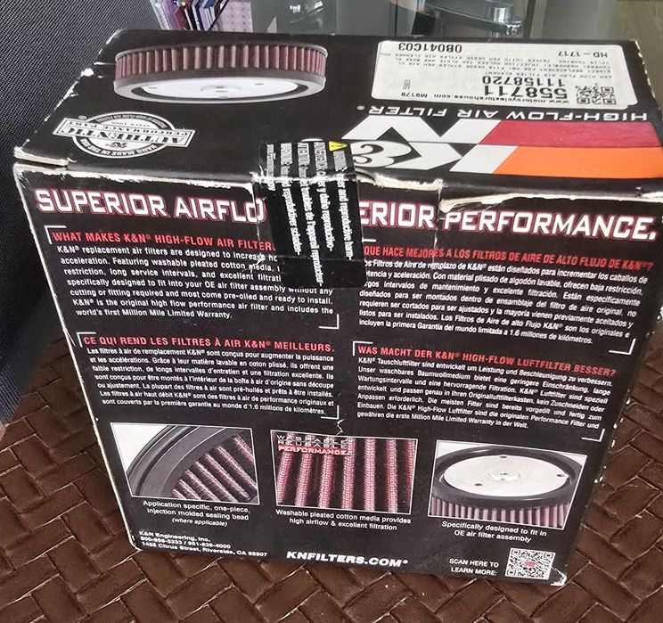 Filtro Ar KN novo - Harley Davidson