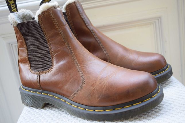 кожаные зимние ботинки челси ботильоны Dr. Martens р. 39 26 см