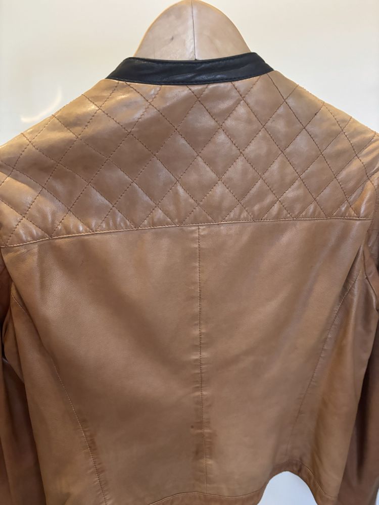 Casaco Senhora Pele - Massimo Dutti - Camel