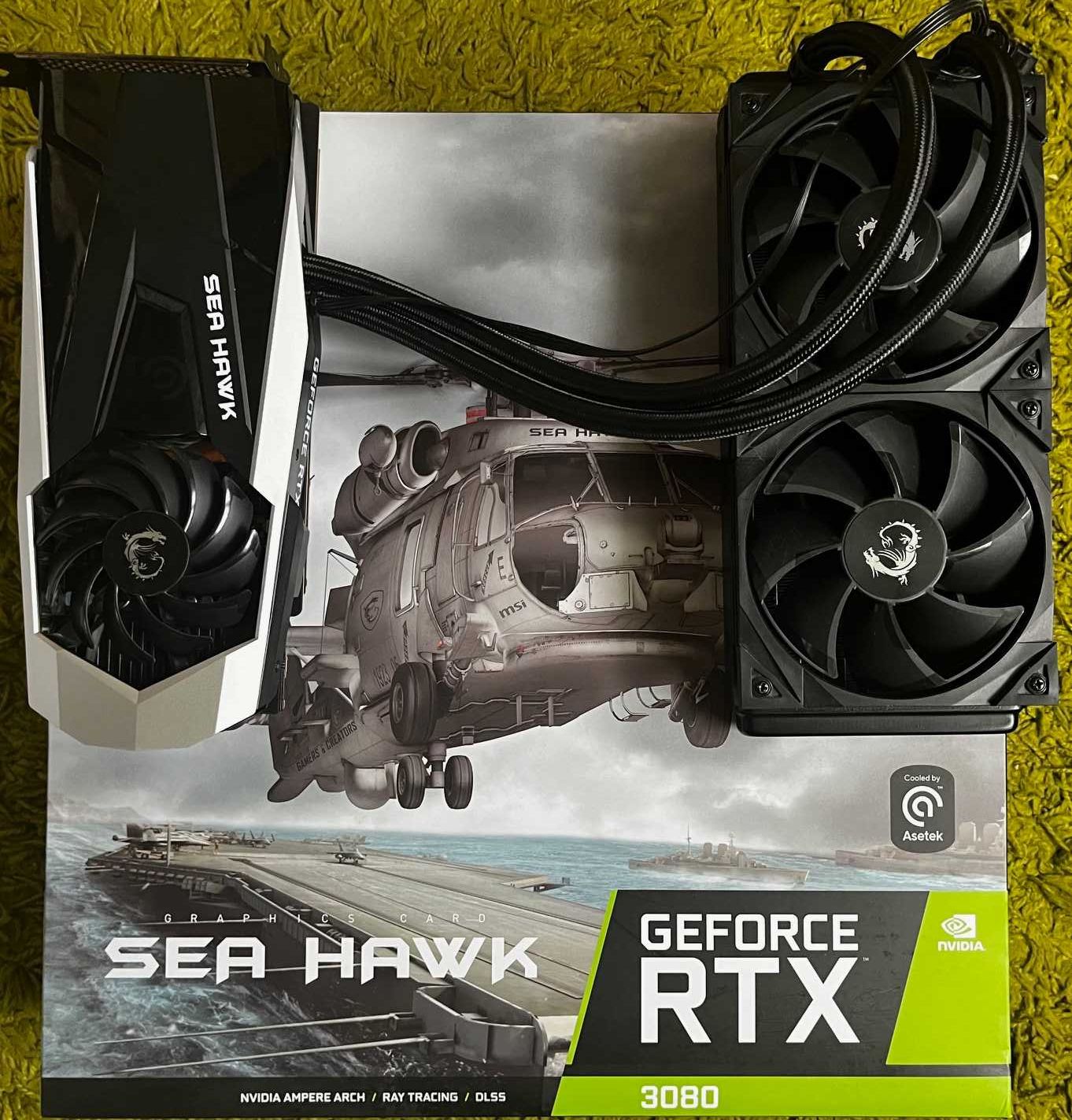 Видеокарта MSI RTX 3080 10GB  SEA HAWK X 10G, нужен сервис помпы !!!
