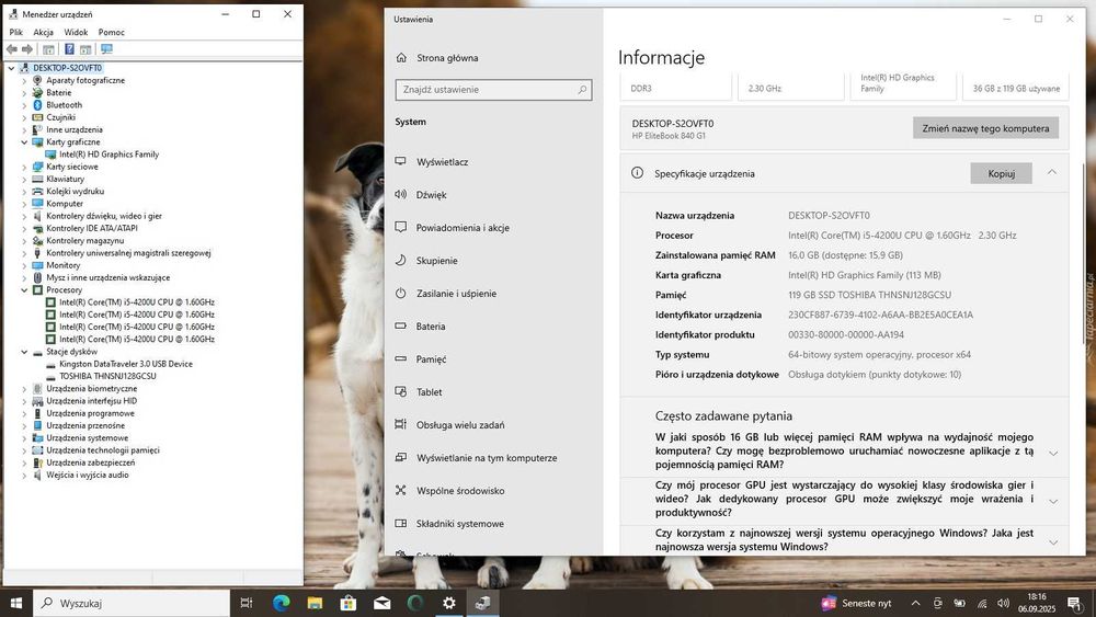 Idealny HP EliteBook 840 i5-4th/16GbDDR/128SSD/IntelHD/BateriaOK/Dotyk