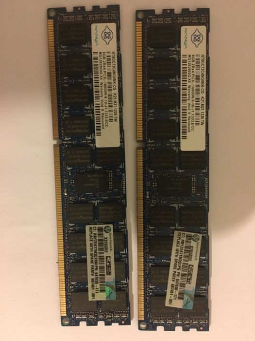Vendo memorias servidor de 8 gb