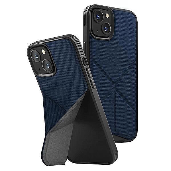 Etui UNIQ Transforma Magclick Charging na iPhone 14 Plus - niebieskie
