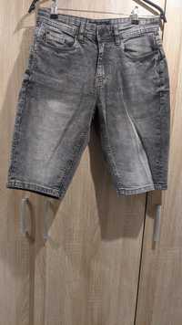 Szare męskie jeansowe spodenki Cropp W28 regular