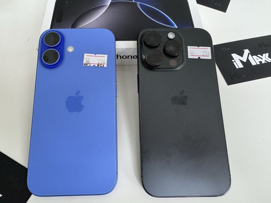 iPhone 16 256Gb Ultramarine, 16 Pro 256Gb Black Titanium Фізична Сім