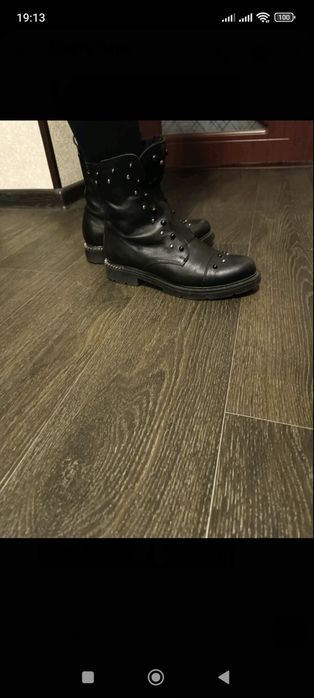 Сапоги зимні кожа