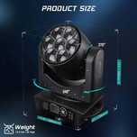 Ruchoma głowa dyskotekowa 7x40W, zoom, DMX, spotlight, 280W, LED