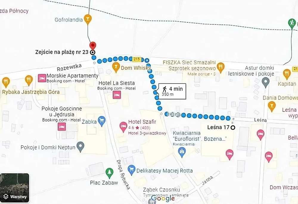 Pokoje Gościnne 250 m od morza! - Nocleg Jastrzębia Góra