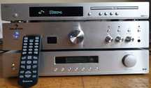 Wieża srebrna DAB FM DVD CD wzm. 2x100W + pilot