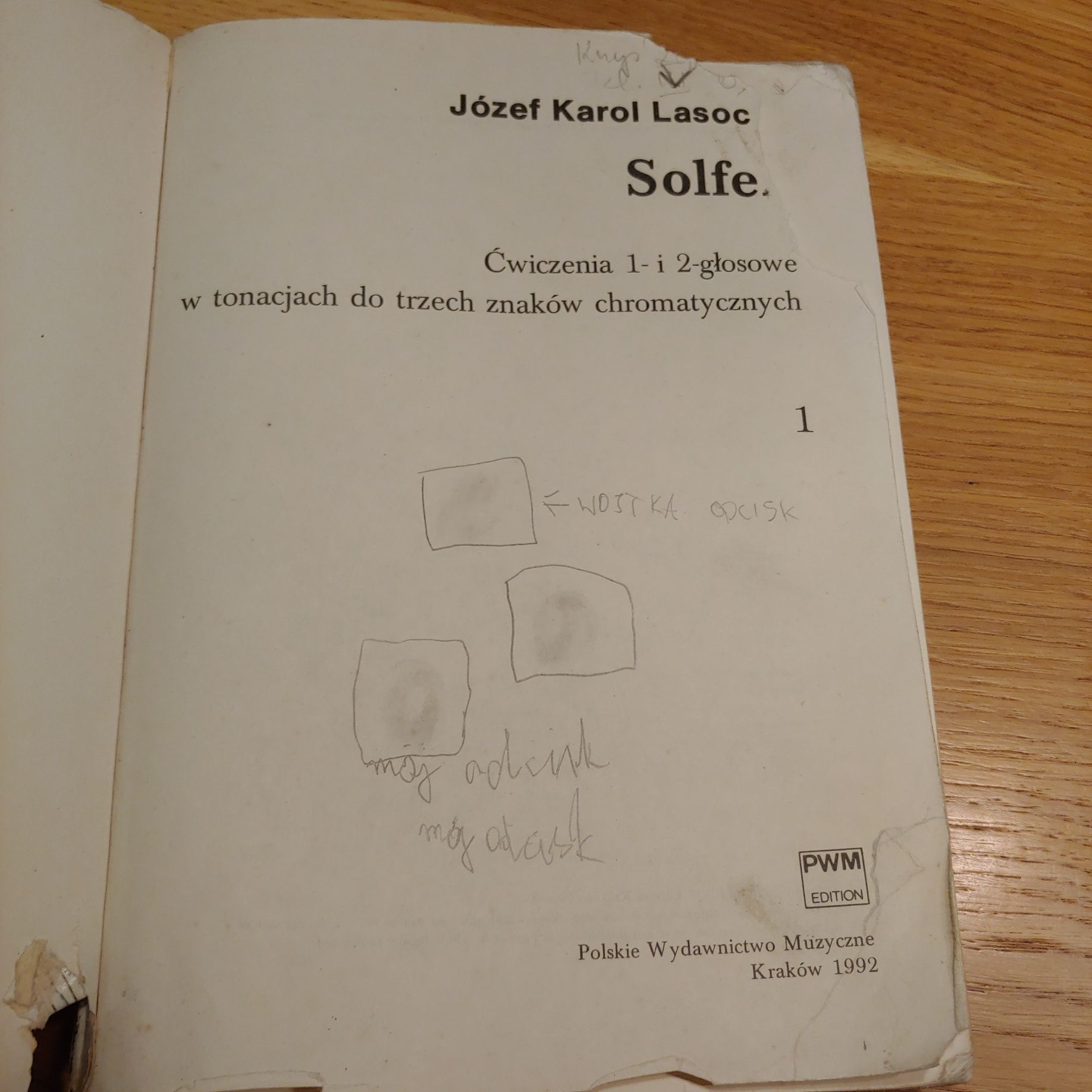 " Solfeż" Józef Karol Lasocki