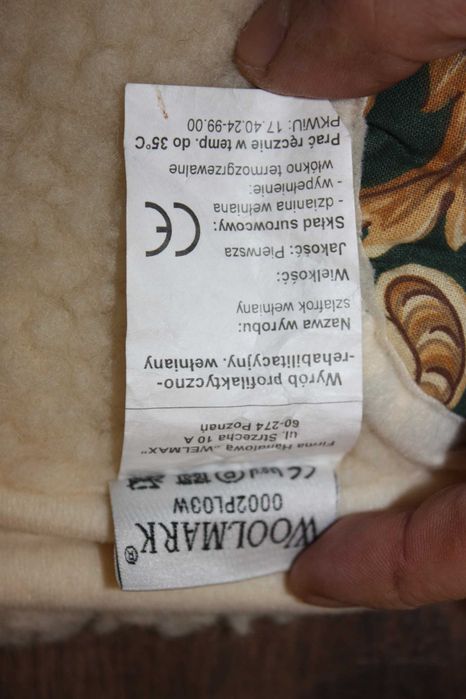 Szlafrok Woolmark wełniany profilaktyczno-rehabilitacyjny