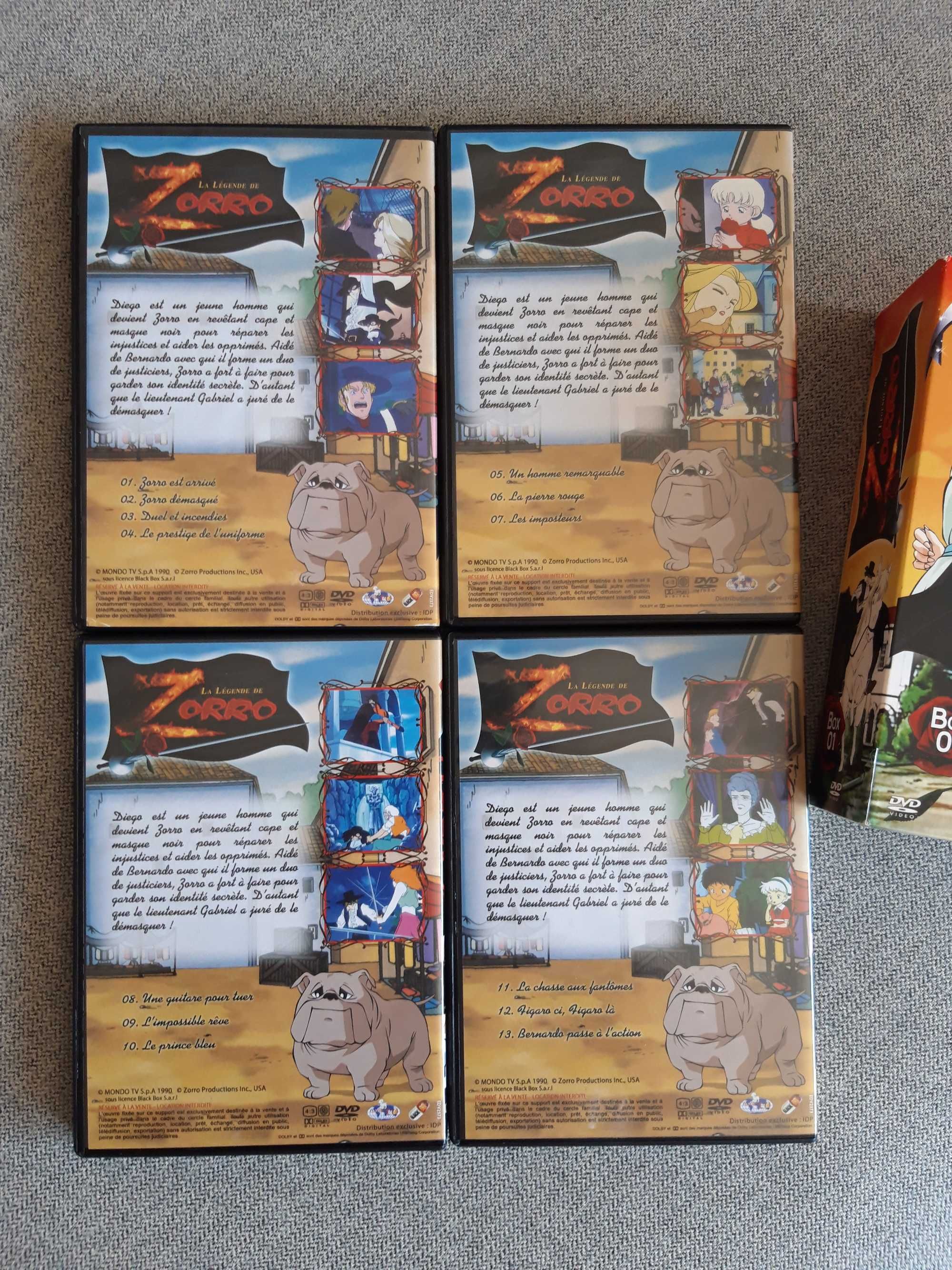 Pack 4 DVD desenho animado "ZORRO"