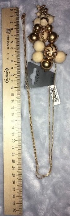 Ожерелье бренд "Pilgrim" Дания длина 25 см; 50 см, ручная работа