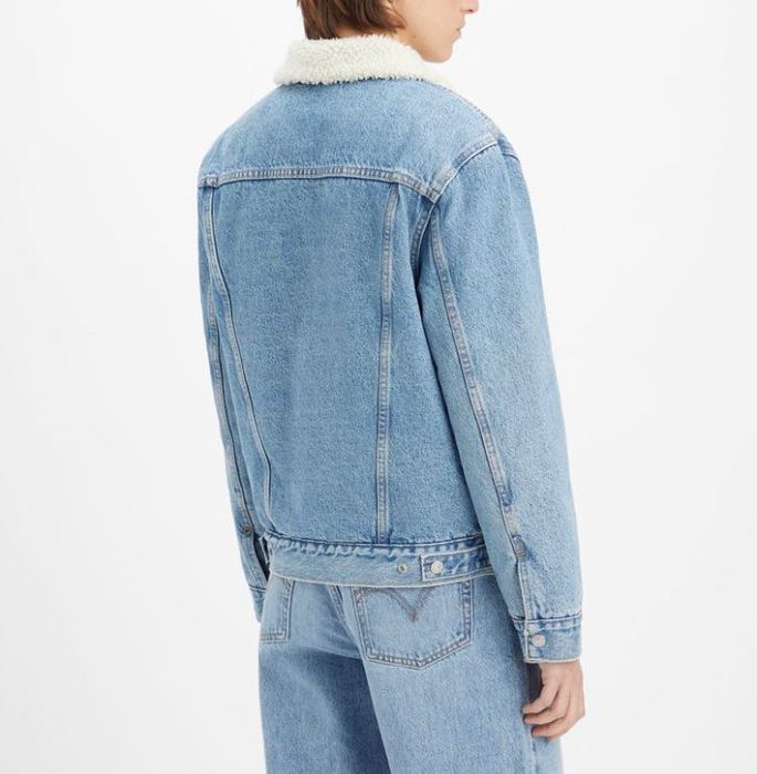 Тепла джинсова куртка Lewi’s ex-boyfriend Sherpa trucker jacket
