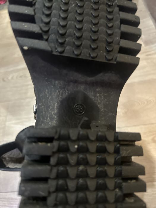 Чоботи ботфорти жіночі чорні екошкіра зима