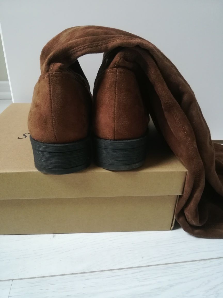 Kozaki camel /brązowe r 37 za kolano