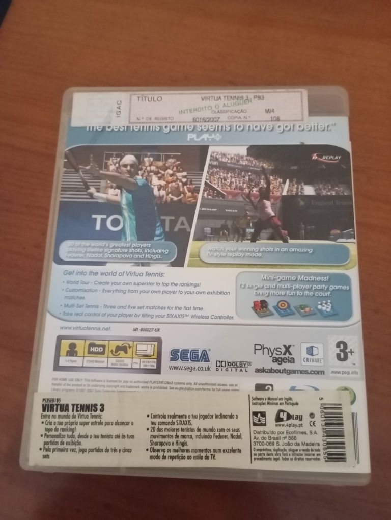 Virtua tennis 3 ps3
