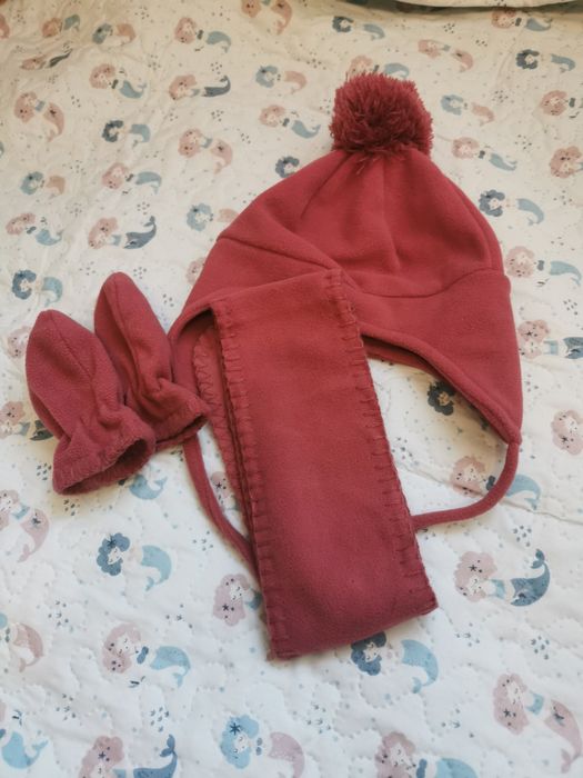 Zestaw czapka szalik rękawiczki