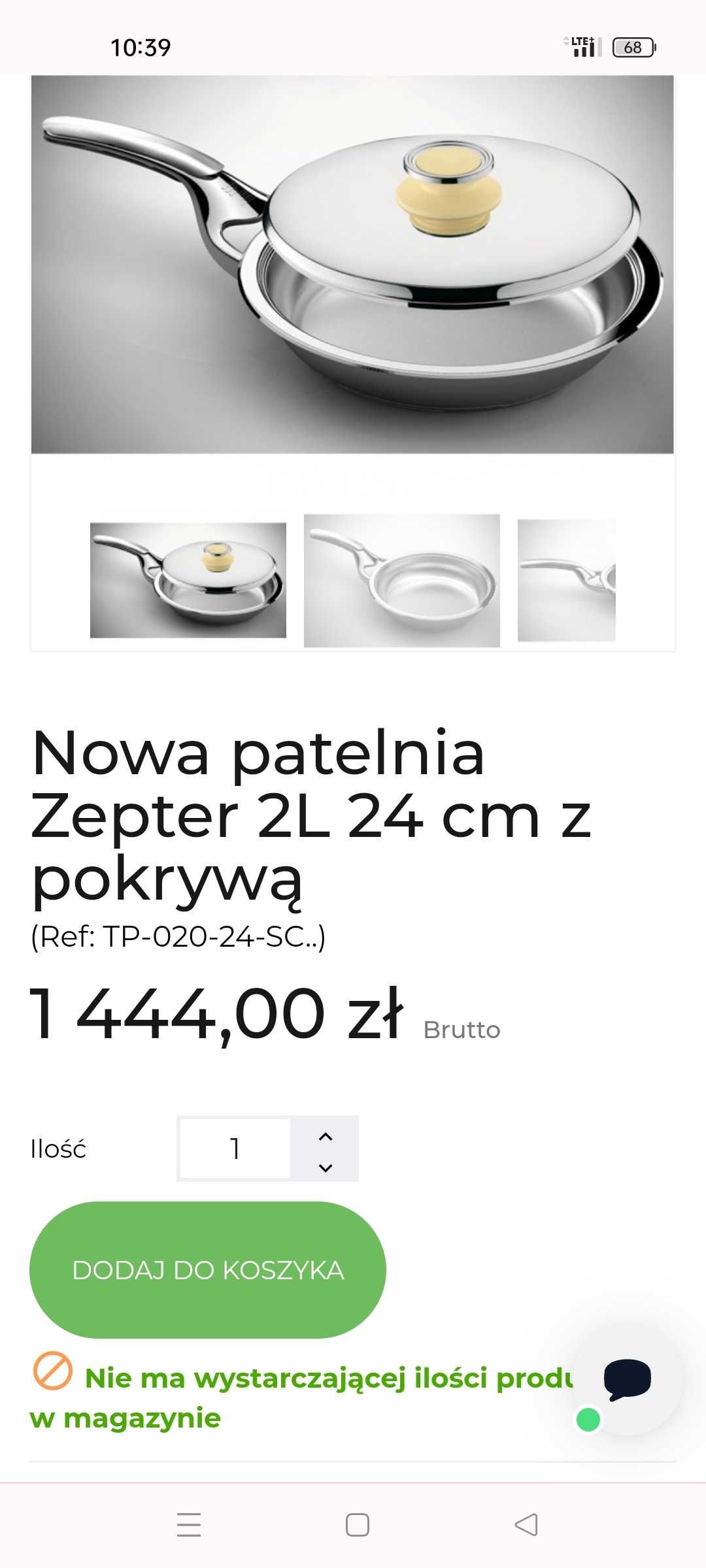 Patelnia Zepter 24 cm 2,2 l