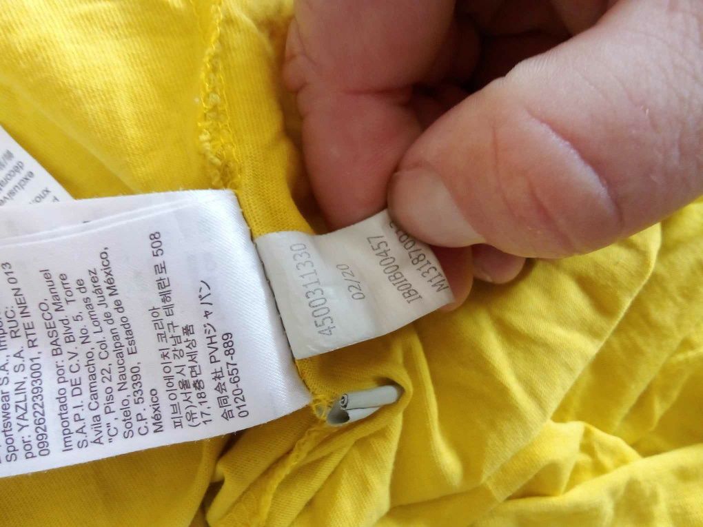 Żółta koszulka Calvin klein