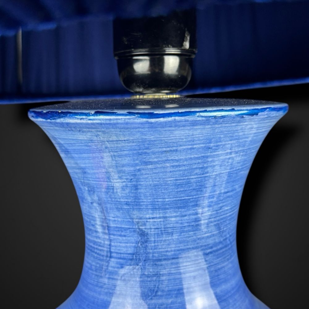 Lampa stołowa w stylu azjatyckim porcelana welurowy klosz b51/070315