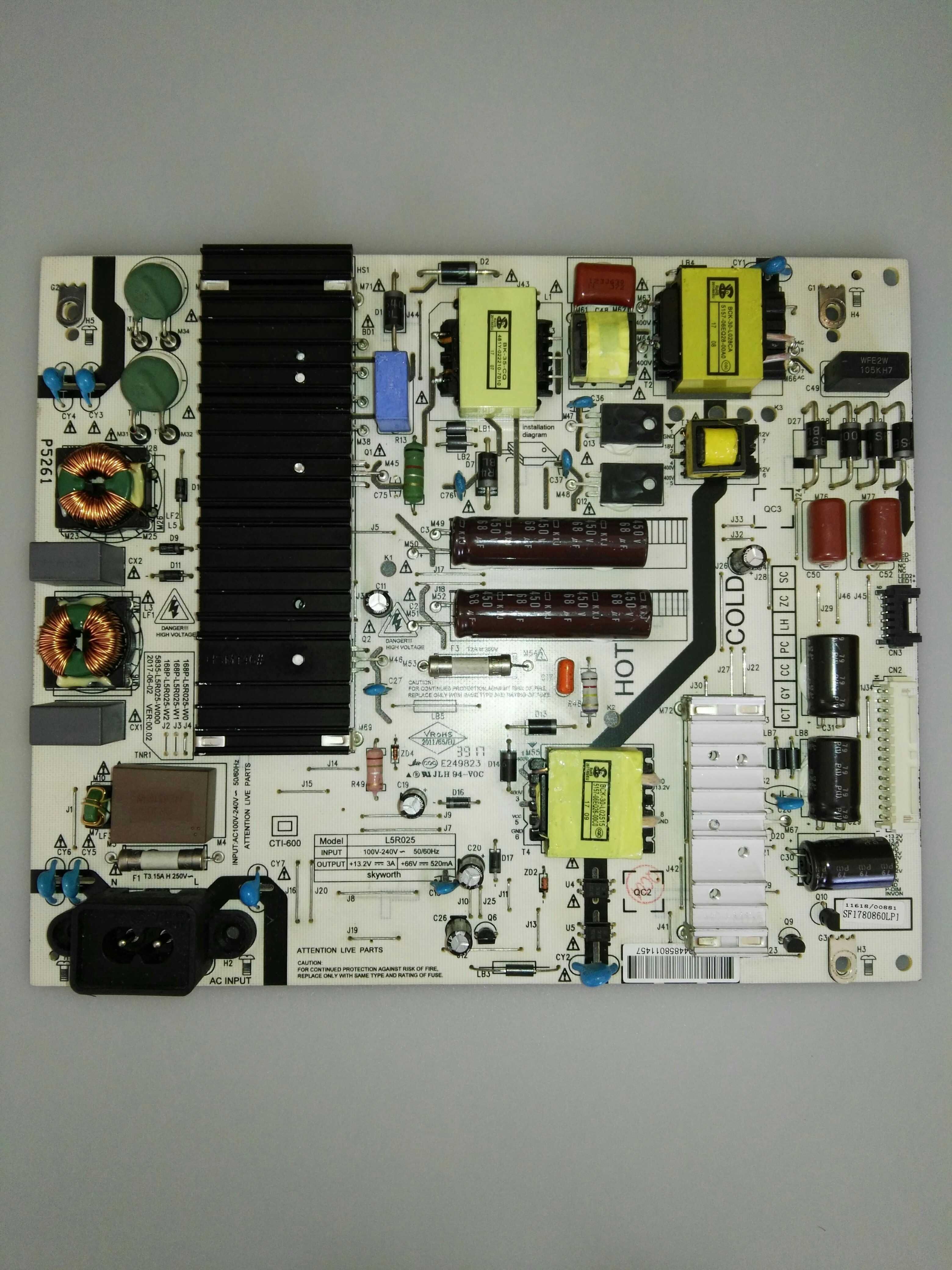 Fonte de alimentação Skyworth L4R031 & L5R025