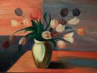 Картина «Тюльпаны». Акварель, 40х60, холст на подрамнике