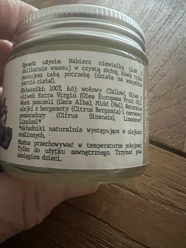 Krem z koju wolowego z miodem