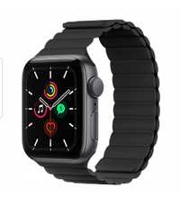 Silikonowy pasek bransoletka magnetyczna do Apple Watch czarny 42/44mm