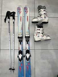 Narty oraz buty narciarskie Head 38 plus kijki