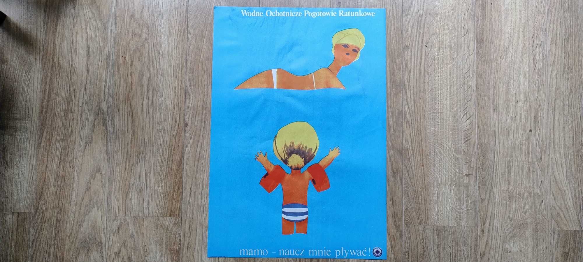 Plakat WOPR Mamo naucz mnie pływać