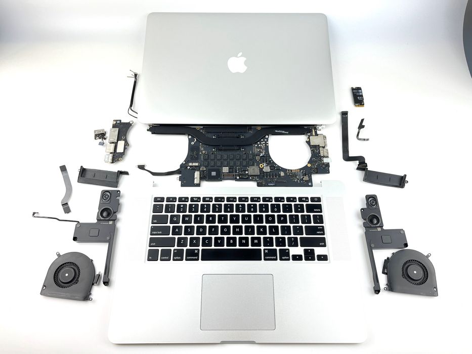 MacBook Pro A1398 Matryca Klawiatura Płyta Taśma Bateria Gniazdo 2015r