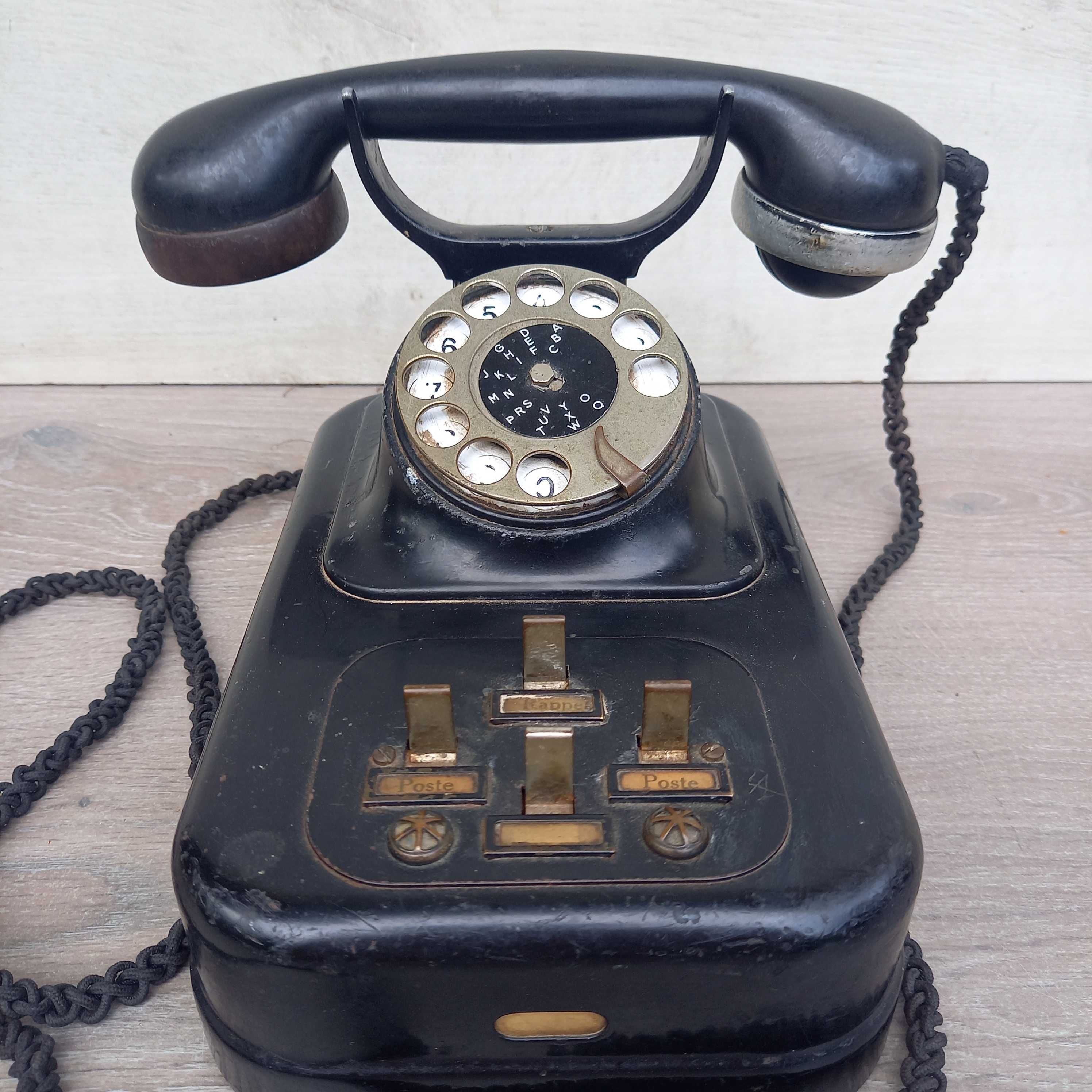 Stary aparat telefoniczny Siemens & Halske okres międzywojenny