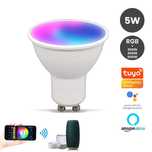 Pack 10 - Lâmpadas LED RGB - CCT (Cores + Branco) Inteligente GU10 Sma