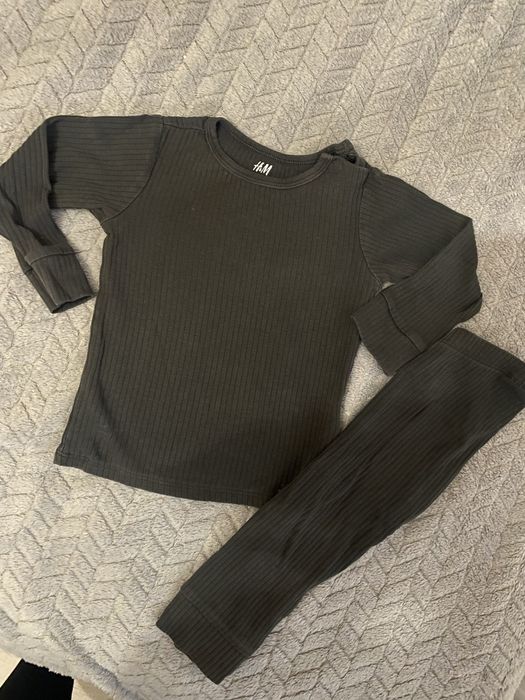 Prazkowany zestaw H&M rozmiar 80