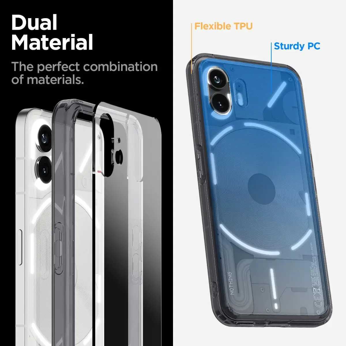 Чехол Spigen Ultra Hybrid для Nothing Phone 2 Space Crystal