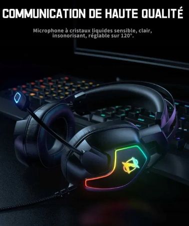 Słuchawki Nauszne Ozeino Zw2 Gamingowe Pc Dla Graczy Rgb Usb Jack
