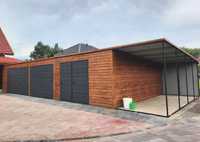 Garaż blaszany hala 14x5m drewnopodobny konstrukcje stalowe na wymiar