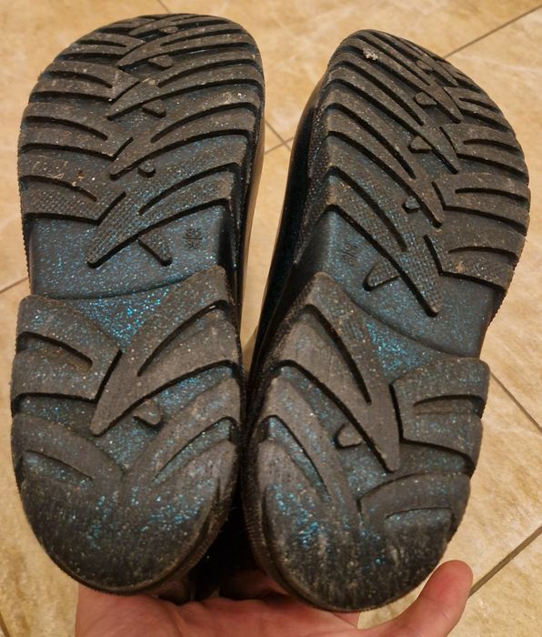 Kalosze dziecięce zielone ocieplane rozm. 35/36